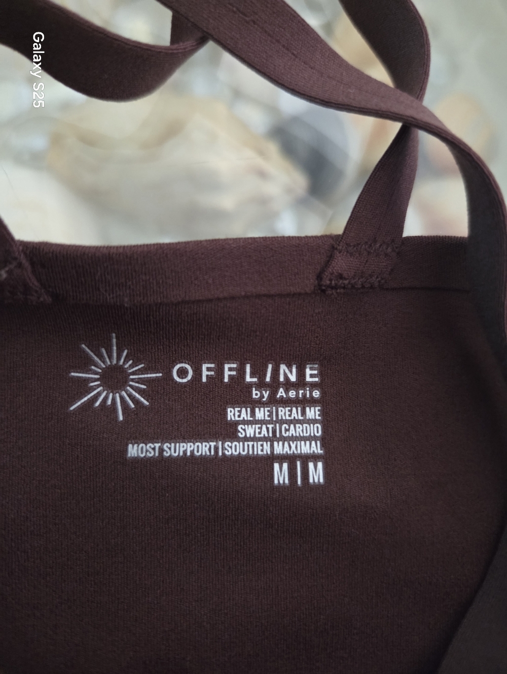 2 Piece Offline aerie Brown & Tan Tie-Dye Active Leggings W Offline sports top - Picture 3 of 5